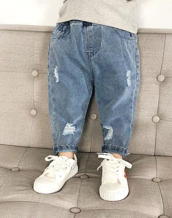 بنطلون دادي على الطراز الغربي للأولاد من تصميم شخصية الموضة
