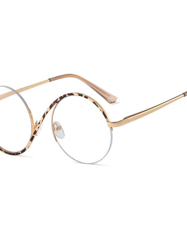 نظارات بصرية نصف إطار معدني مضادة للزرقة