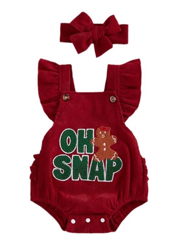 جمبسوت قطيفة مطرز بدون أكمام بتصميم فانوس للبنات حديثات الولادة في عيد الميلاد