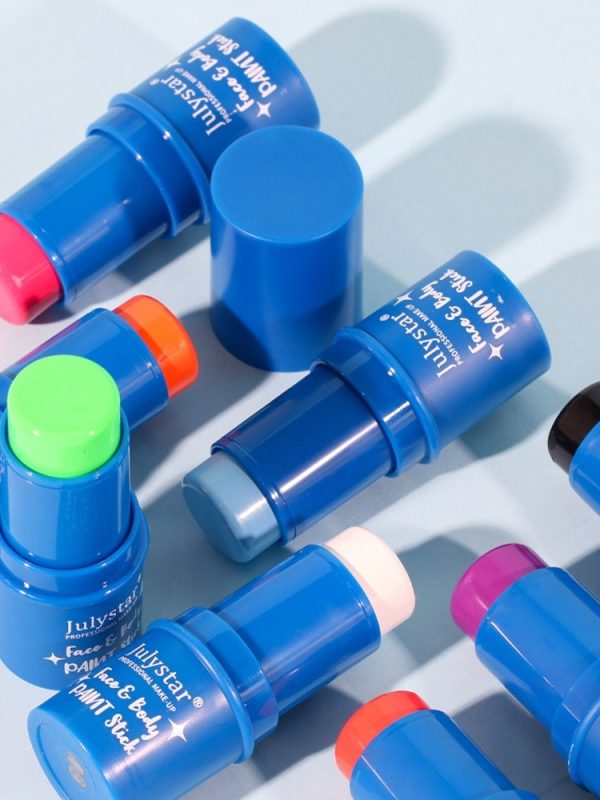 كريم تجميل الجسم الشهير في عيد الهالوين مكياج الوجه قابل للذوبان في الماء فلوريسنت الوجه المسرح ملون الرسم قلم تلوين