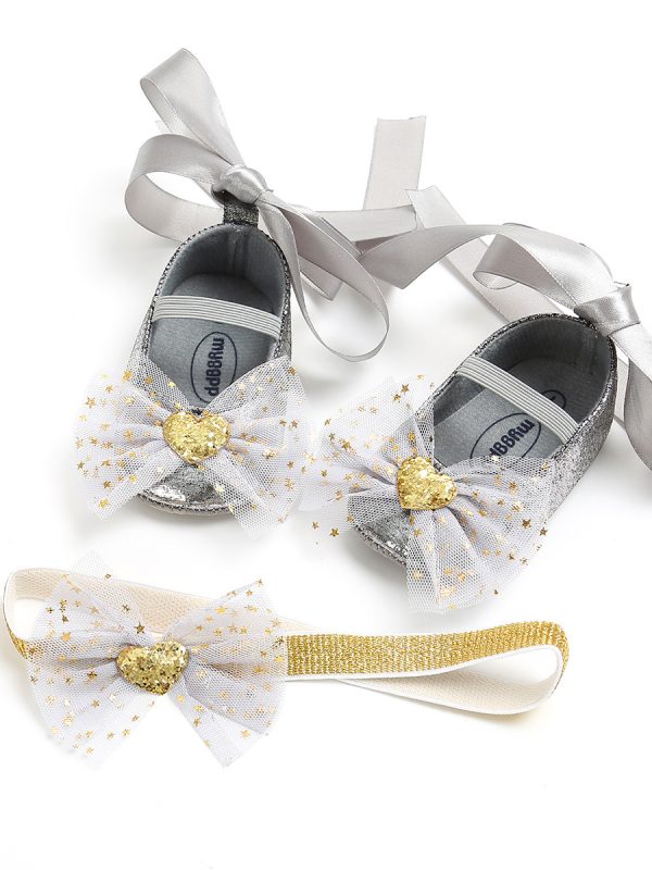 Cute butterfly baby gift box with baby shoes princess shoes headdress Crown