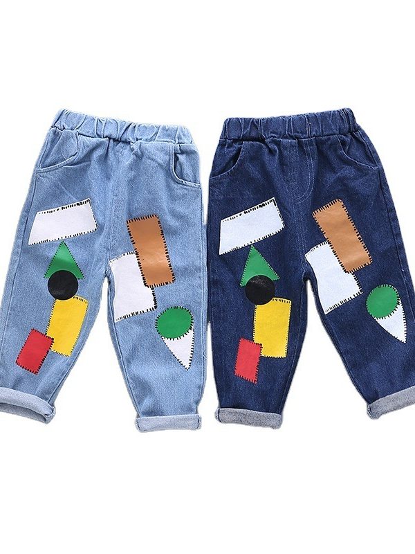 بنطلون جينز رياضي كاجوال للأولاد ربيعي