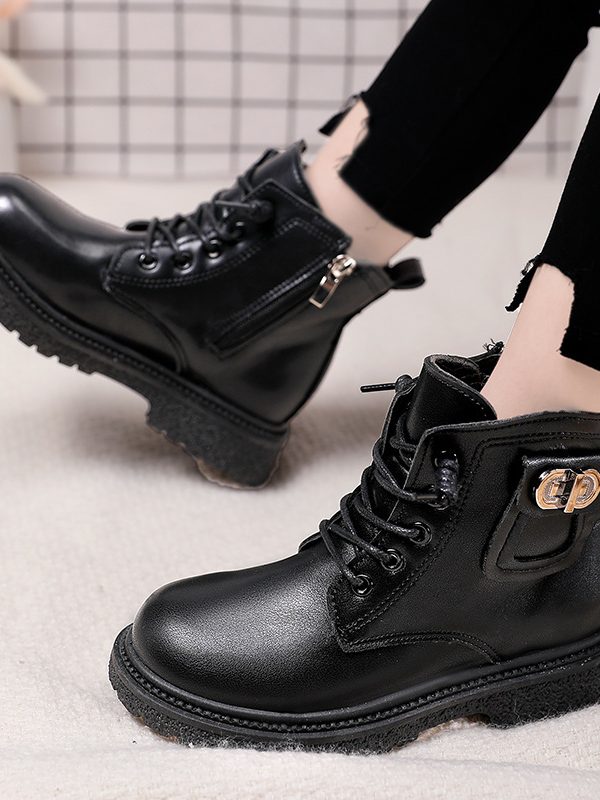 New Soft Sole Comfortable Single Boots Black Girl