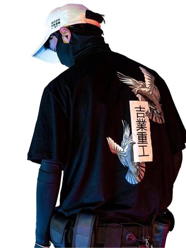 Yuri Fly Dove Casual Round Neck Shirt