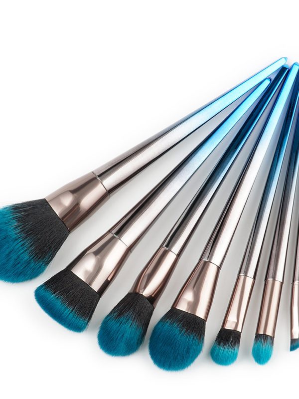 7 diamond makeup brushes blue black gradient
