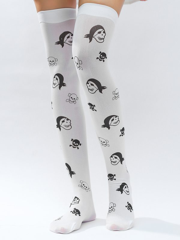 جوارب شبكية سوداء للقدم والركبة