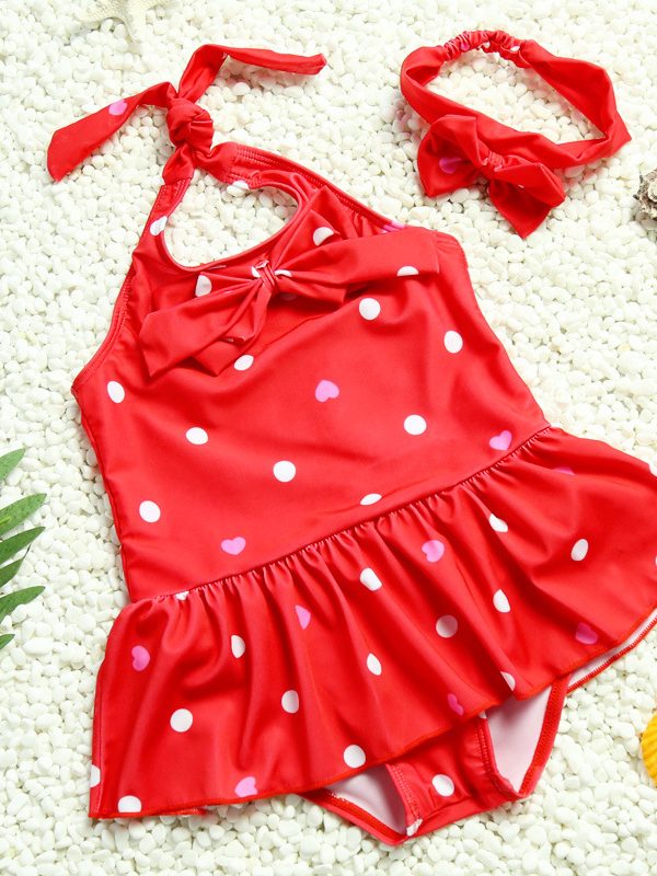 Children's Swimwear Cute Girls Baby One-piece Skirt Infant Small And Medium Dance Clothes