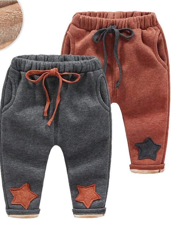 Children's clothing plus velvet padded pants