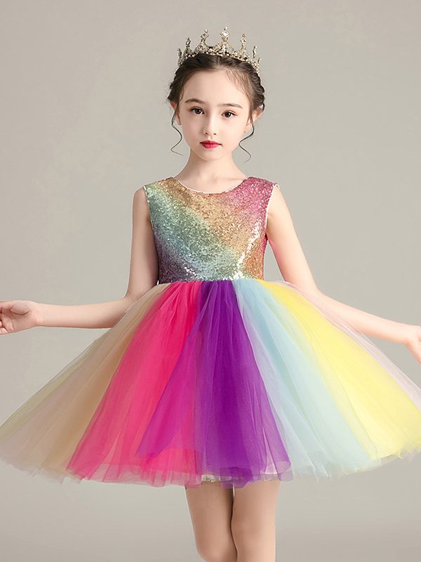 Girls cute rainbow skirt