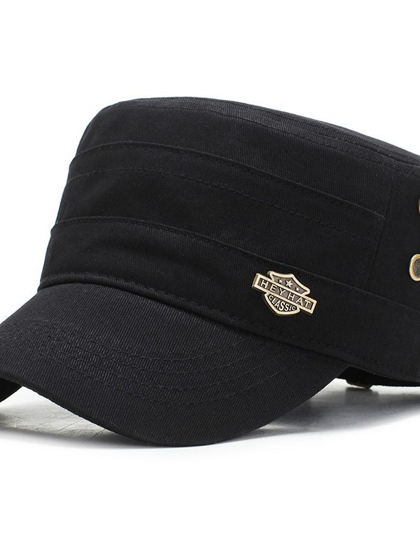 Winter Baseball Sun Hat Flat Top Military Cap