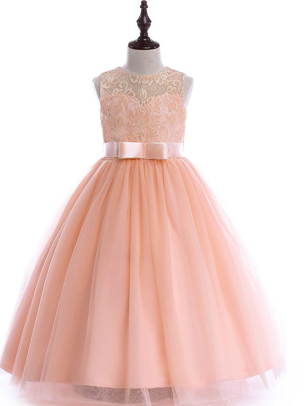 فستان زفاف للأطفال الكبار، تنورة داخلية، فستان دانتيل، أزياء