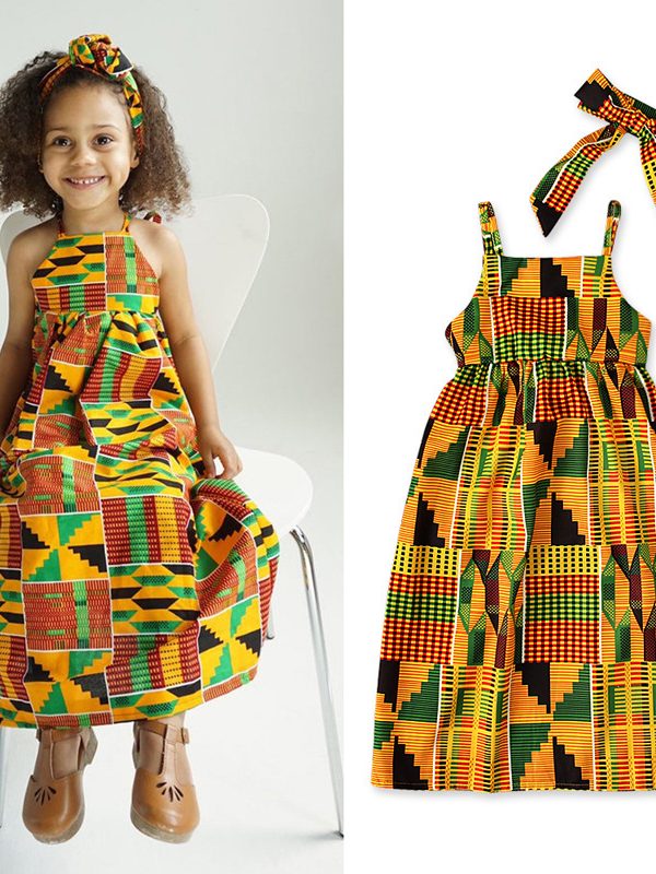 Strapless Strappy Skirt African Bohemian Style Dress