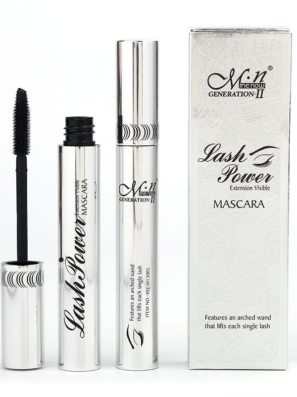 ماسكارا M.N Miele M13005 الأصلية القوية، أنبوب فضي لامع، مكياج طويل وكثيف، مقاوم للماء ولونه أسود