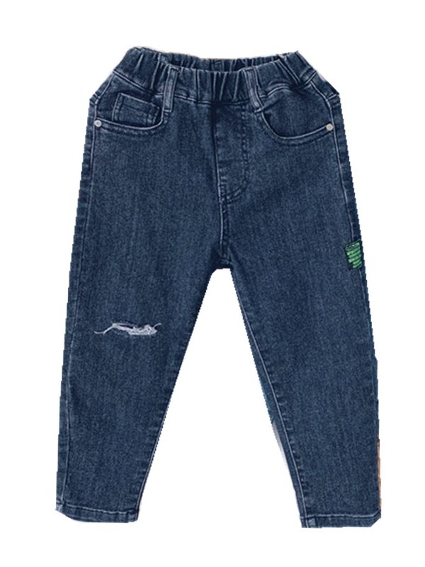 Xiaojiejia Boys' Pants Autumn Children's Jeans Korean Style Trendy Children's Pants New Trend