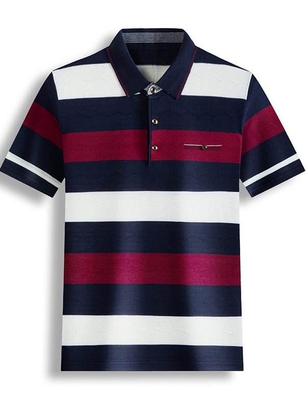 تي شيرت رجالي عصري بألوان متناسقة