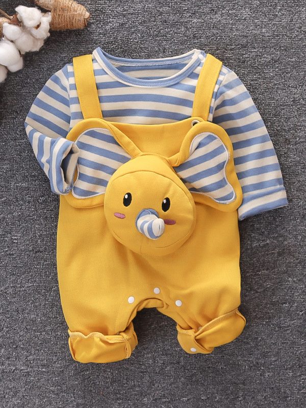 مجموعة حاملات الأطفال ملابس الربيع والخريف ملابس الخريف للأطفال بدلة من قطعتين