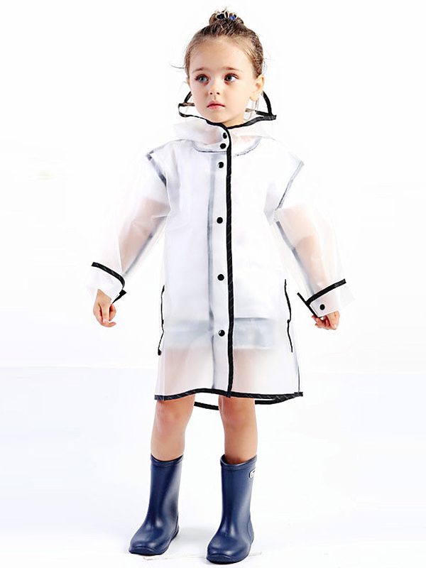 Baby Waterproof Raincoat Polyester Boys Girls Clothes Fashion Rainwear Kid Transparency Jacket Coat Rainwear Children Rainsuit