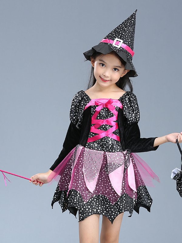 Halloween Children'S Costume Cloak Witch Dress Up Vampire Girl Performance Clothes