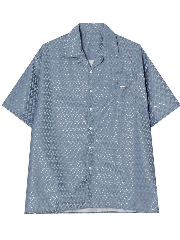 Solid Color Loose Short-Sleeved Shirt Men