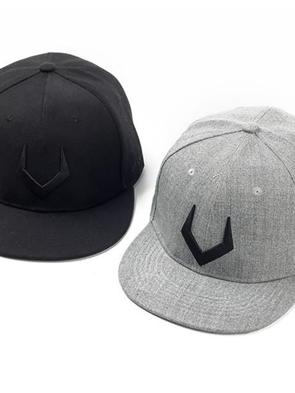 New Hat Male Hip-Hop Korean Alphabet Embroidery Baseball Cap Trendy All-Match Street Flat-Edge Sunscreen