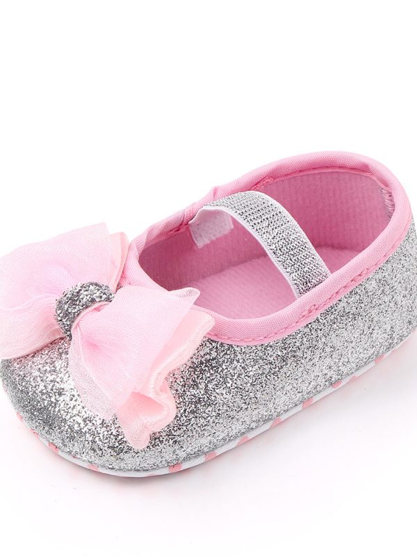 Newborn Princess Shoes Baby Shoes Soft Soled Baby Shoes Bow Princess Shoes Single Shoes