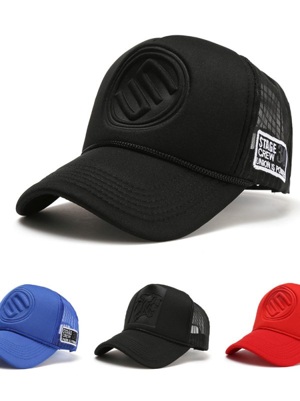 Trendy Brand Solid Color Tall Truck Hat Truck Hat For Men And Women Couples Caps