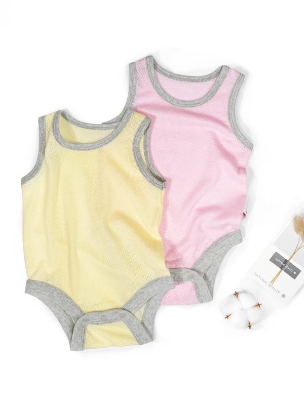 Baby Mesh Bodysuit Vest Hole Hole Cloth Summer Dress Thin Baby Triangle Romper Wrap Fart Crawl Clothes