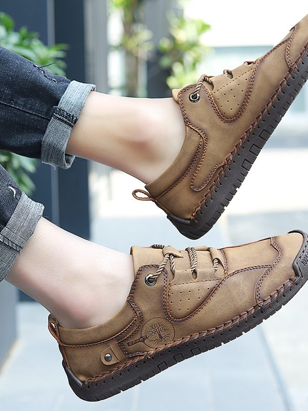 Spring New Casual Leather Shoes For Men