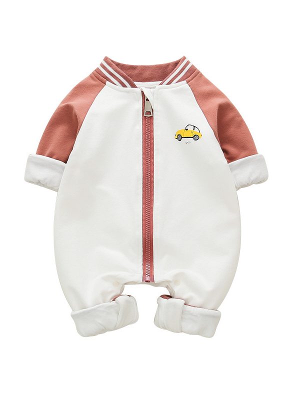 Baby Jumpsuit Spring And Autumn Long-sleeved Pure Cotton New Korean Cartoon Outing Clothes Baby Newborn Romper