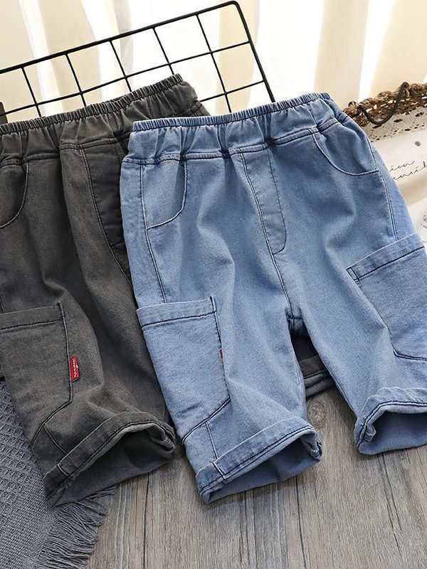 بنطلون صيفي فضفاض من القطن للأطفال في المرحلة الإعدادية