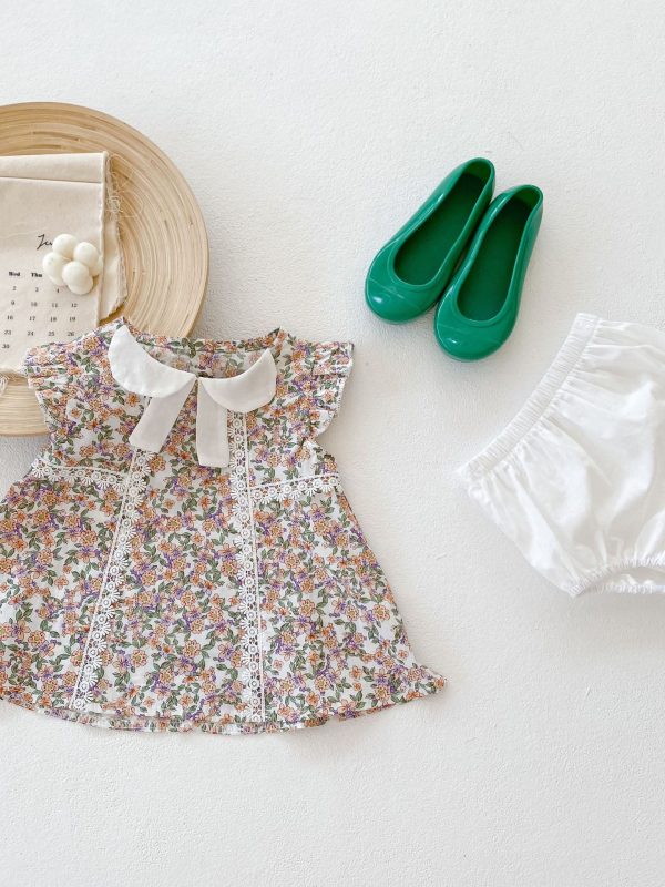 مجموعة ملابس أطفال MILANCEL للفتيات الصغيرات بلوزات زهرية بنطلونات بيضاء 2 قطعة بدلة للفتيات ملابس حديثي الولادة