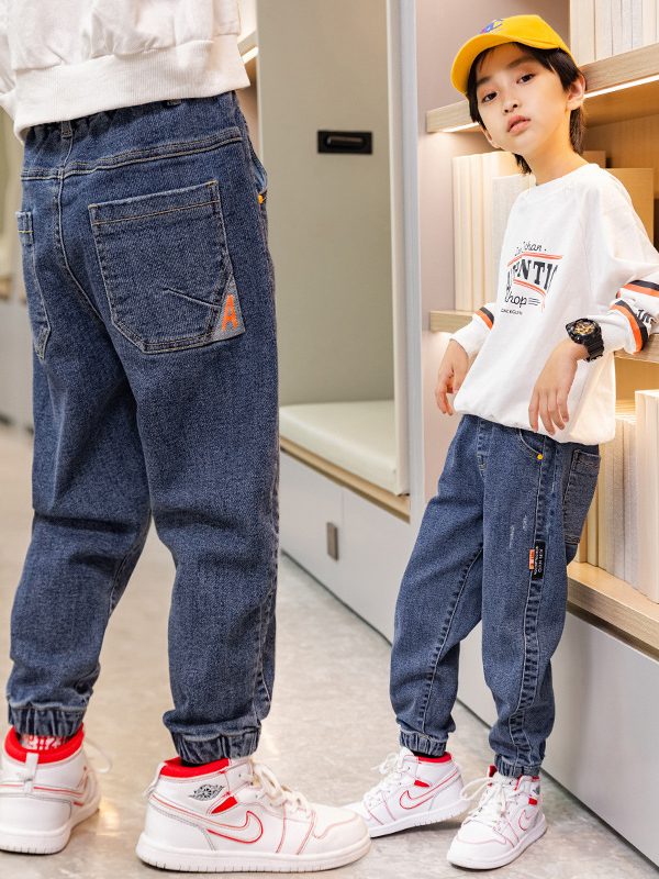 بنطلون جينز فضفاض للأطفال من Daddy في الشتاء