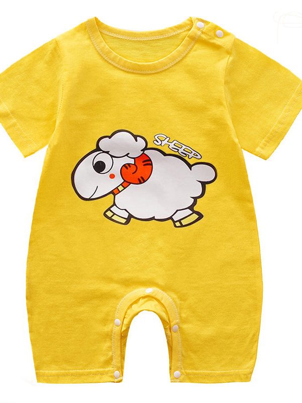 ملابس أطفال صيفية بذلة قصيرة الأكمام