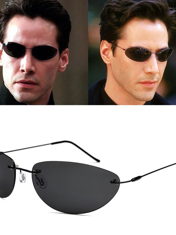 Men's Frameless Oval Avant-garde Polarized Sunglasses