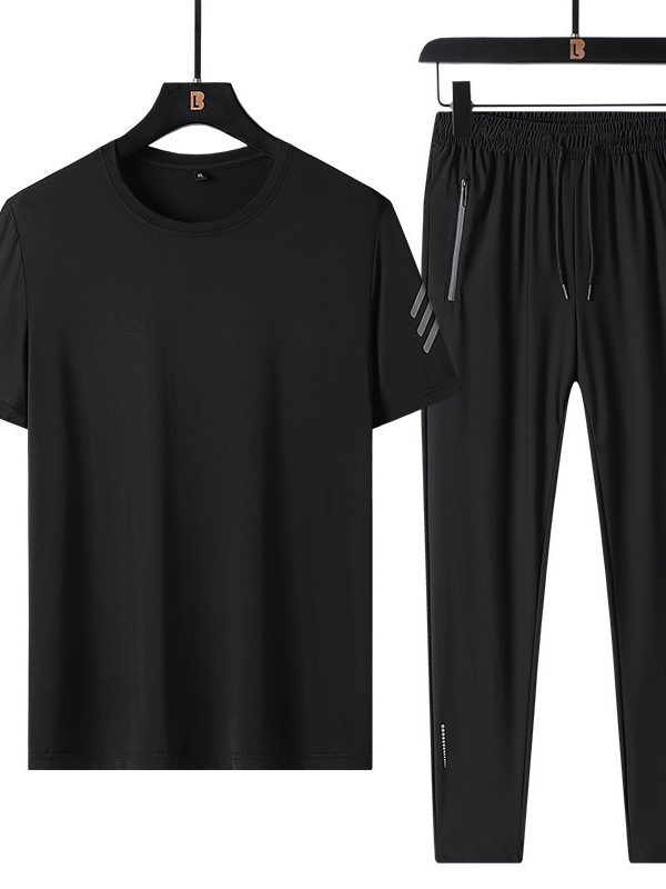 Short-sleeved Trousers Ice Silk Sportswear Plus Size