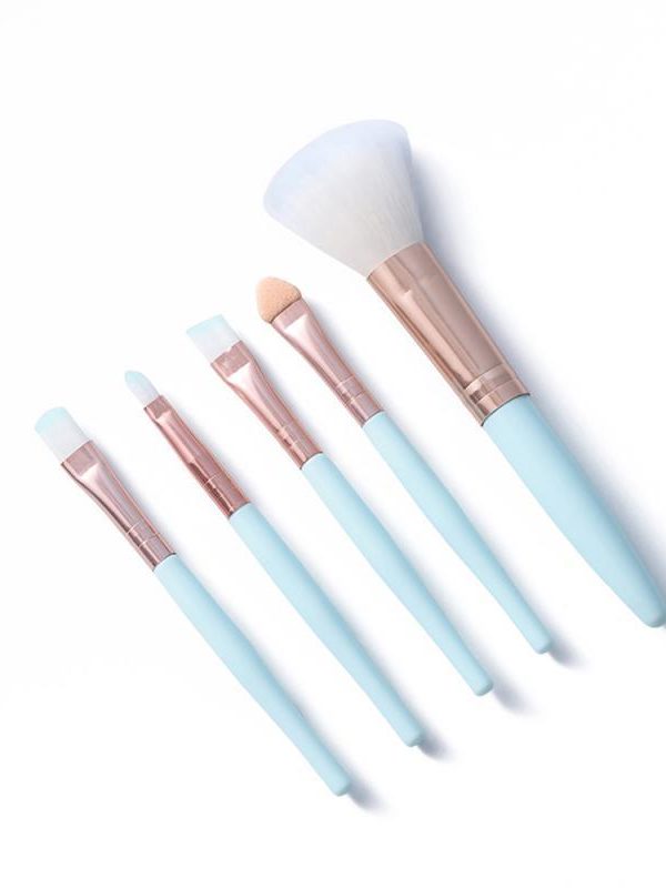 5 female makeup brushes set