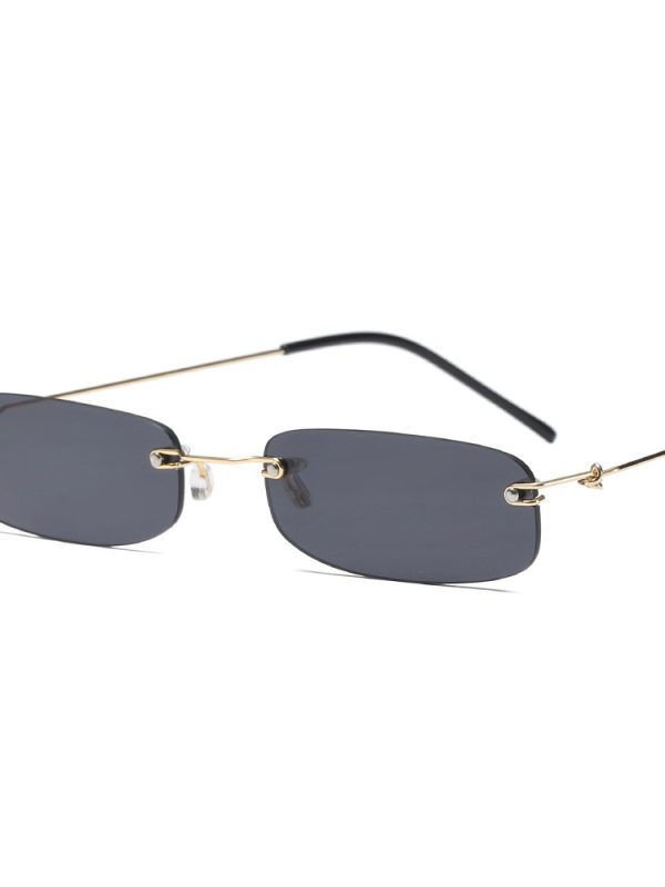 Rimless trendy sunglasses