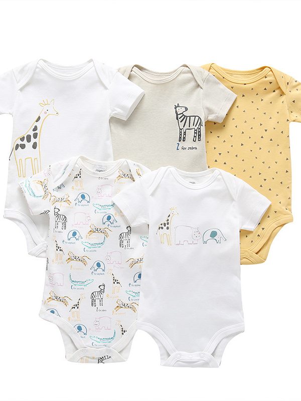 Newborn Foreign Trade Bag Fart Clothes Five-piece Baby Suit