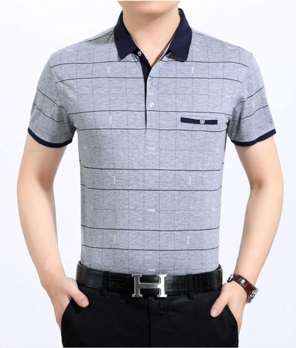 تي شيرت رجالي بأكمام قصيرة في منتصف العمر