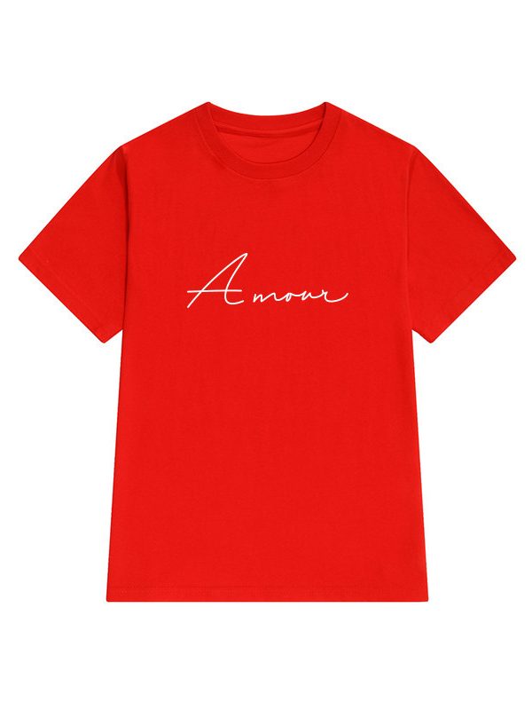 رسائل فرنسية مكتوبة بخط اليد بأكمام قصيرة