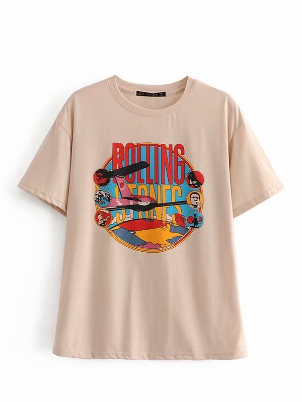 تي شيرت نسائي مطبوع