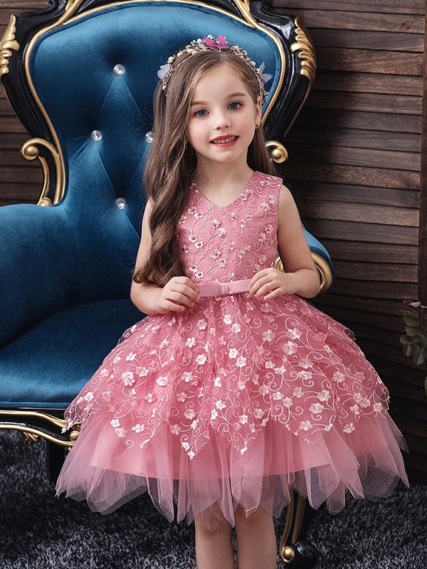 Clothing Baby Girls Middle And Small Children Kindergarten Dresses
