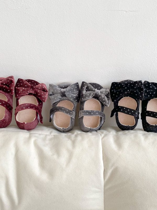 Spring And Autumn Baby Girl Toddler Shoes Big Bow Cute