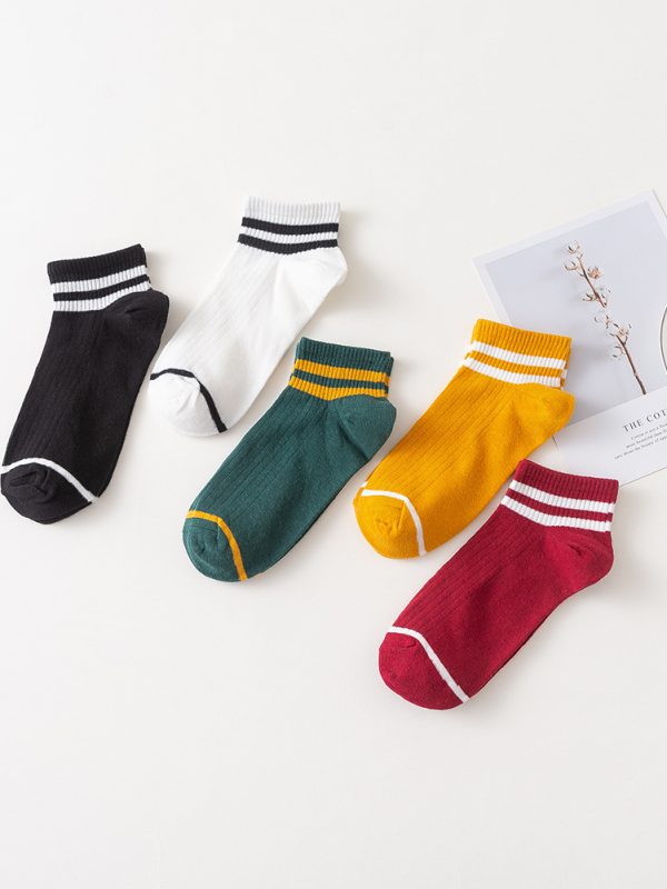 Two bar sports socks middle tube socks female