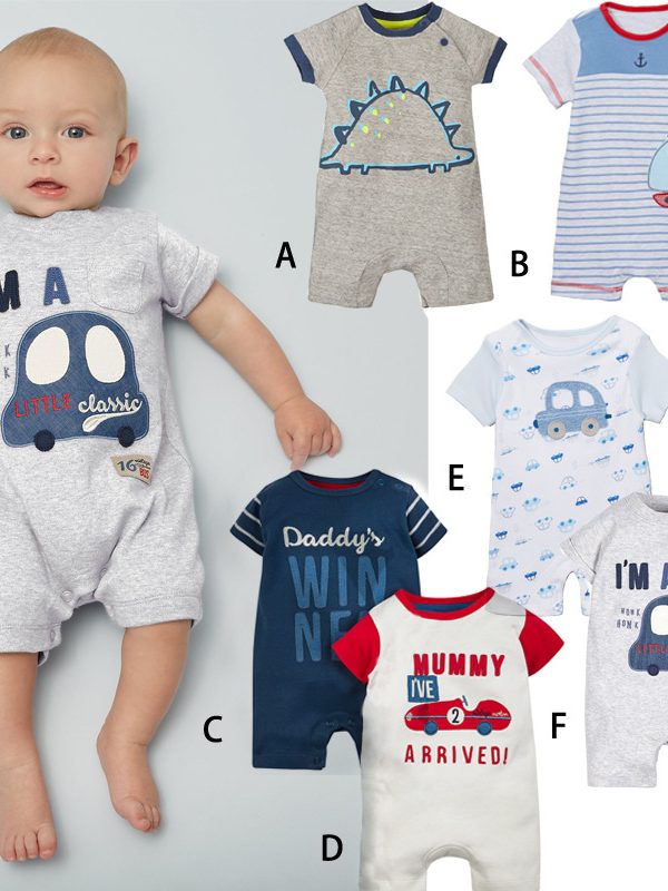 ملابس صيفية للأطفال ذات أكمام قصيرة، طراز رقيق مطبوع