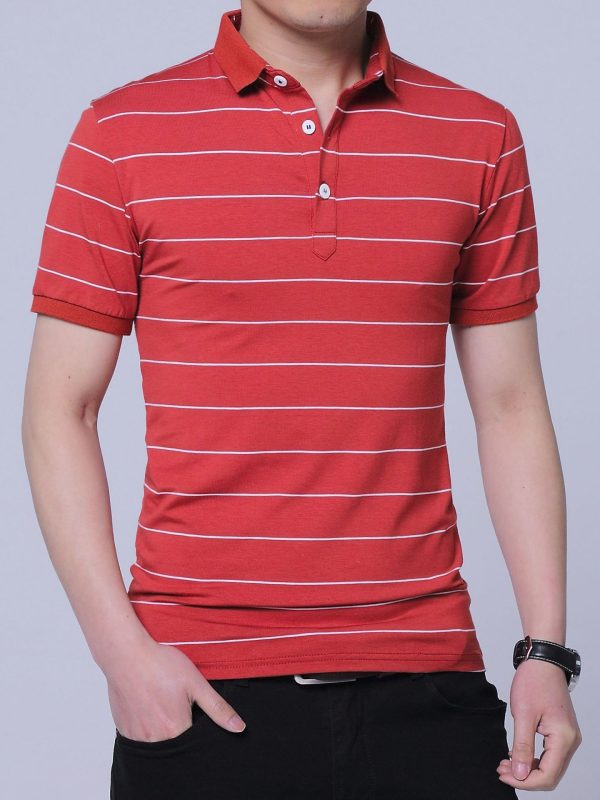 قميص بولو شبابي بأكمام قصيرة