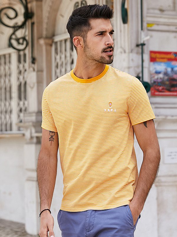 Men's striped short sleeve