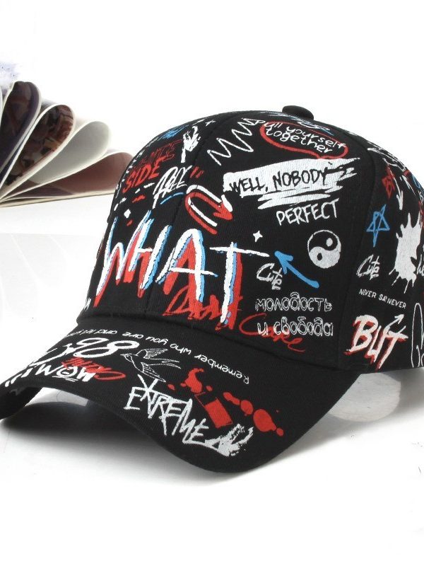 Print trend colorful graffiti cap
