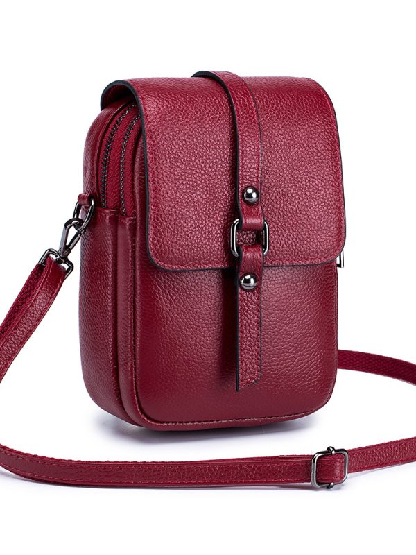 Leather Diagonal Bag For Mobile Phone Shoulder Bags Women