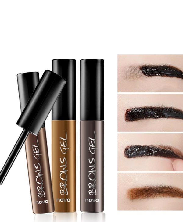 قشور بنية سوداء لتلوين الحواجب مقاومة للماء طويلة الأمد جل كريم ماسكارا احترافي للحواجب مستحضرات تجميل العيون